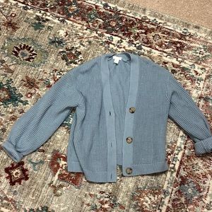 Dusty blue chunky cardigan
